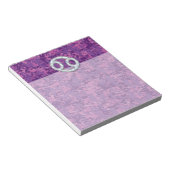 真珠のような癌の〔占星術の〕十二宮図サインオンデジタル迷彩柄 ノートパッド (アングル)