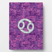 真珠のような癌の〔占星術の〕十二宮図サインオンデジタル迷彩柄 フォトプラーク (正面)