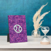 真珠のような癌の〔占星術の〕十二宮図サインオンデジタル迷彩柄 フォトプラーク (側面)