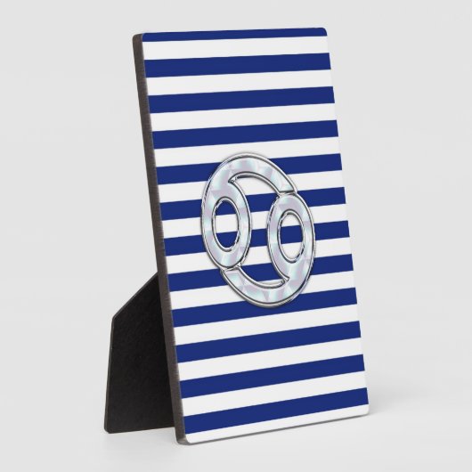 真珠のような癌の〔占星術の〕十二宮図サインオンデジタル迷彩柄 フォトプラーク (側面)