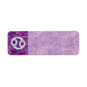 真珠のような癌の〔占星術の〕十二宮図サインオンデジタル迷彩柄 ラベル (正面)