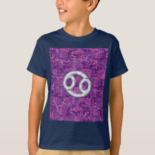 真珠のような癌の〔占星術の〕十二宮図サインオンデジタル迷彩柄 Tシャツ