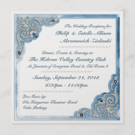 真珠のような青(披露宴の招待状) 招待状