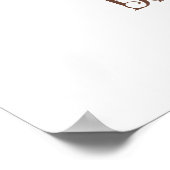 真珠のように待つテディ緑の赤ちゃんシャワー歓迎サイン ポスター (角)