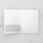 真珠のイヤリングのグリーティングカードを持つハリネズミ カード (内部)