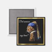 真珠のイヤリングのバーミースポーフ冷蔵庫 マグネット (正面/裏面)