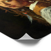 真珠のイヤリングのパロディを持つ女の子 ポスター (角)