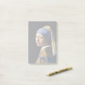 真珠のイヤリングのポスト・イット4x6を持つ女の子 ポストイット (デスク上)