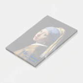 真珠のイヤリングのポスト・イット4x6を持つ女の子 ポストイット (アングル)