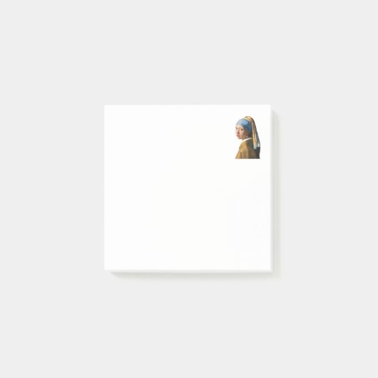 真珠のイヤリングのポートレートの絵画の女の子 ポストイット (正面)