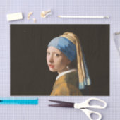 真珠のイヤリングのポートレートの絵画の女の子 薄葉紙 (クラフト)