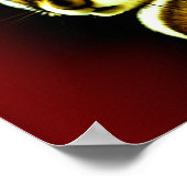 真珠のイヤリングを持つリスオランダバロック美術 ポスター (角)