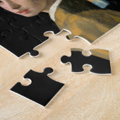 真珠のイヤリングを持つ女の子と新年おめでとう ジグソーパズル (側面)