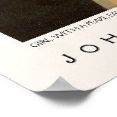 真珠のイヤリングを持つ女の子ヨハネス・フェルメール博物館 ポスター (角)