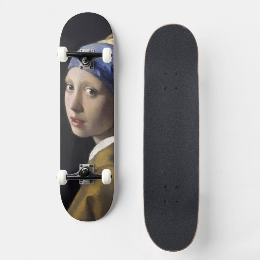 真珠のイヤリングを持つ女の子ヨハネス・ヴェルメール スケートボード (正面)