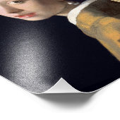 真珠のイヤリングを持つ女の子1665ヨハネス・フェルメール フォトプリント            (角)