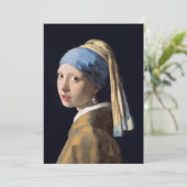 真珠のイヤリングを持つ女の子1665ヨハネス・フェルメール 案内状 (スタンド正面)