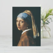 真珠のイヤリングを持つ女の子 サンキューカード (スタンド正面)