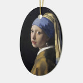 真珠のイヤリングを持つ女の子 セラミックオーナメント (左)