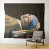 真珠のイヤリングを持つ女の子  タペストリー (インサイチュ(横))