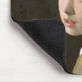 真珠のイヤリングを持つ女の子 マウスパッド (コーナー)