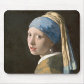 真珠のイヤリングを持つ女の子 マウスパッド (正面)