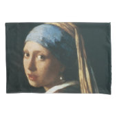 真珠のイヤリングを持つ女の子 枕カバー (正面)