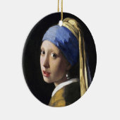 真珠のイヤリングを持つ女の子、1月Vermeer セラミックオーナメント (右)
