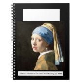 真珠のイヤリングを持つ女の子（1665年頃） ノートブック (正面)