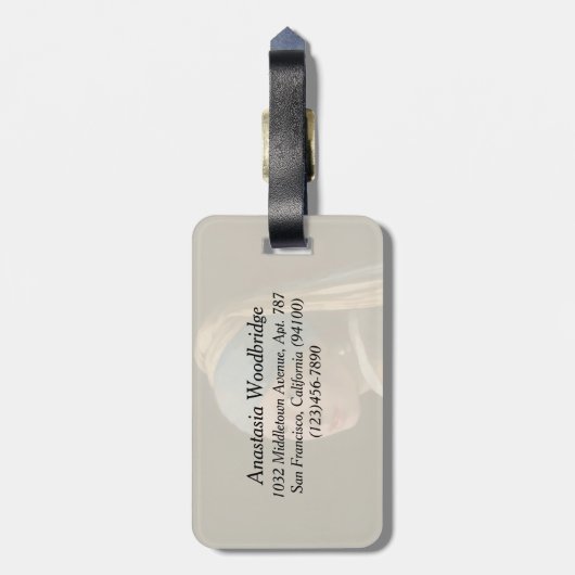 真珠のイヤリングを持つ女の子（1665年）ヨハネス・フェルメール ラゲッジタグ (裏面縦)