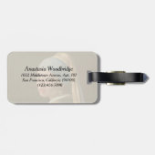 真珠のイヤリングを持つ女の子（1665年）ヨハネス・フェルメール ラゲッジタグ (裏面横)