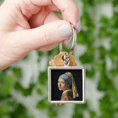 真珠のイヤリングを持つ女の子、c.1665-6 (キャンバスの油 キーホルダー (手)