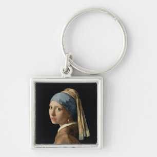 真珠のイヤリングを持つ女の子、c.1665-6 (キャンバスの油 キーホルダー