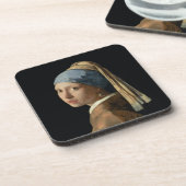 真珠のイヤリングを持つ女の子、c.1665-6 (キャンバスの油 コースター (左側)