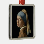 真珠のイヤリングを持つ女の子、c.1665-6 (キャンバスの油 メタルオーナメント (右)