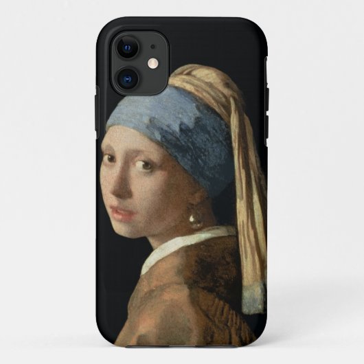 真珠のイヤリングを持つ女の子、c.1665-6 (キャンバスの油 Case-Mate iPhoneケース (裏面)