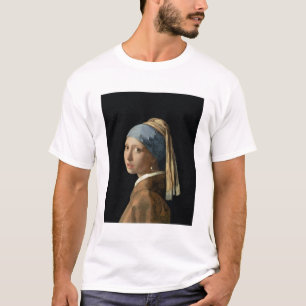 真珠のイヤリングを持つ女の子、c.1665-6 (キャンバスの油 tシャツ
