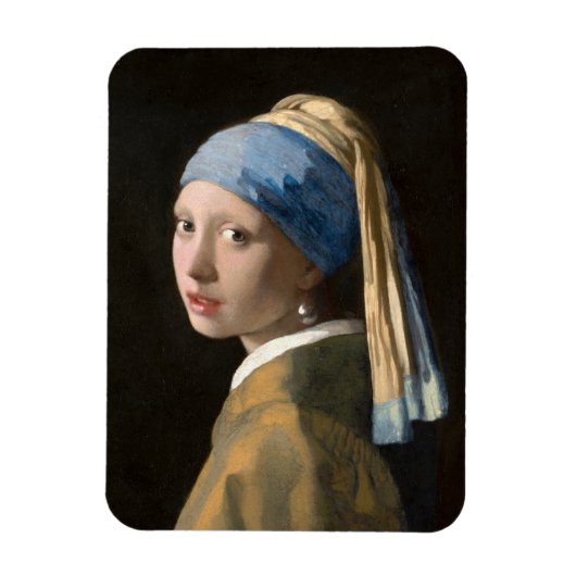 真珠のイヤリングを持つ女の子 – Johannes Vermeer マグネット (縦)