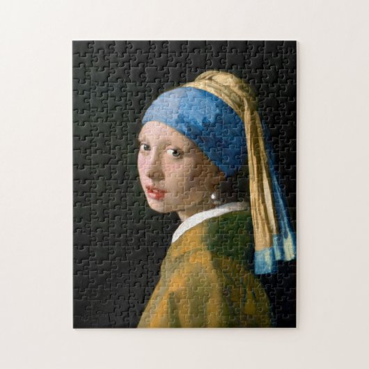 真珠のイヤリングを持つ女の子, Johannes Vermeer, 1665 ジグソーパズル (縦)