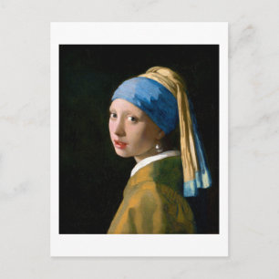 真珠のイヤリングを持つ女の子, Johannes Vermeer, 1665 ポストカード