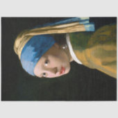 真珠のイヤリングを持つ女の子, Johannes Vermeer, 1665 薄葉紙 (正面)