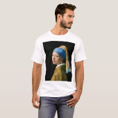 真珠のイヤリングを持つ女の子, Johannes Vermeer, 1665 Tシャツ (正面フル)