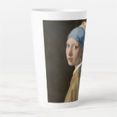 真珠のイヤリングを持つ少女 カフェラテマグ (正面)