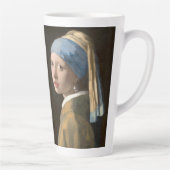 真珠のイヤリングを持つ少女 カフェラテマグ (右)