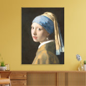 真珠のイヤリングを持つ少女 キャンバスプリント (インサイチュ (リビング))