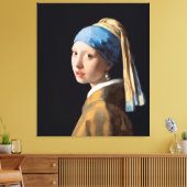 真珠のイヤリングを持つ少女 キャンバスプリント (インサイチュ (リビング))