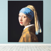 真珠のイヤリングを持つ少女 キャンバスプリント (インサイチュ (ウッドフロア))