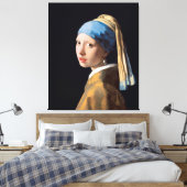 真珠のイヤリングを持つ少女 キャンバスプリント (インサイチュ (寝室))