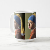 真珠のイヤリングを持つ少女 コーヒーマグカップ (正面左)