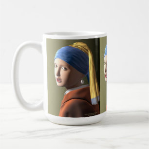 真珠のイヤリングを持つ少女 コーヒーマグカップ